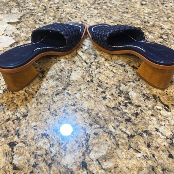Bernardo Leather Wood Sandals - Picture 3 of 10